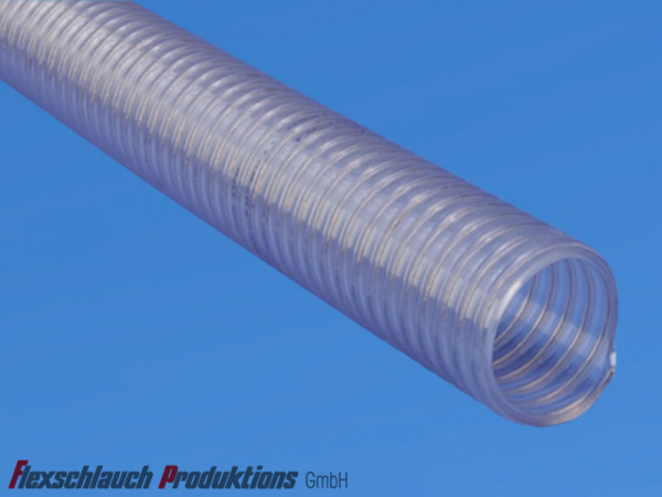 PVC-Förderschlauch - lebensmittelecht - Innen-Ø 32 bis 65 mm - Außen-Ø 40,2  bis 75,8 mm - 50 m - Preis per Rolle